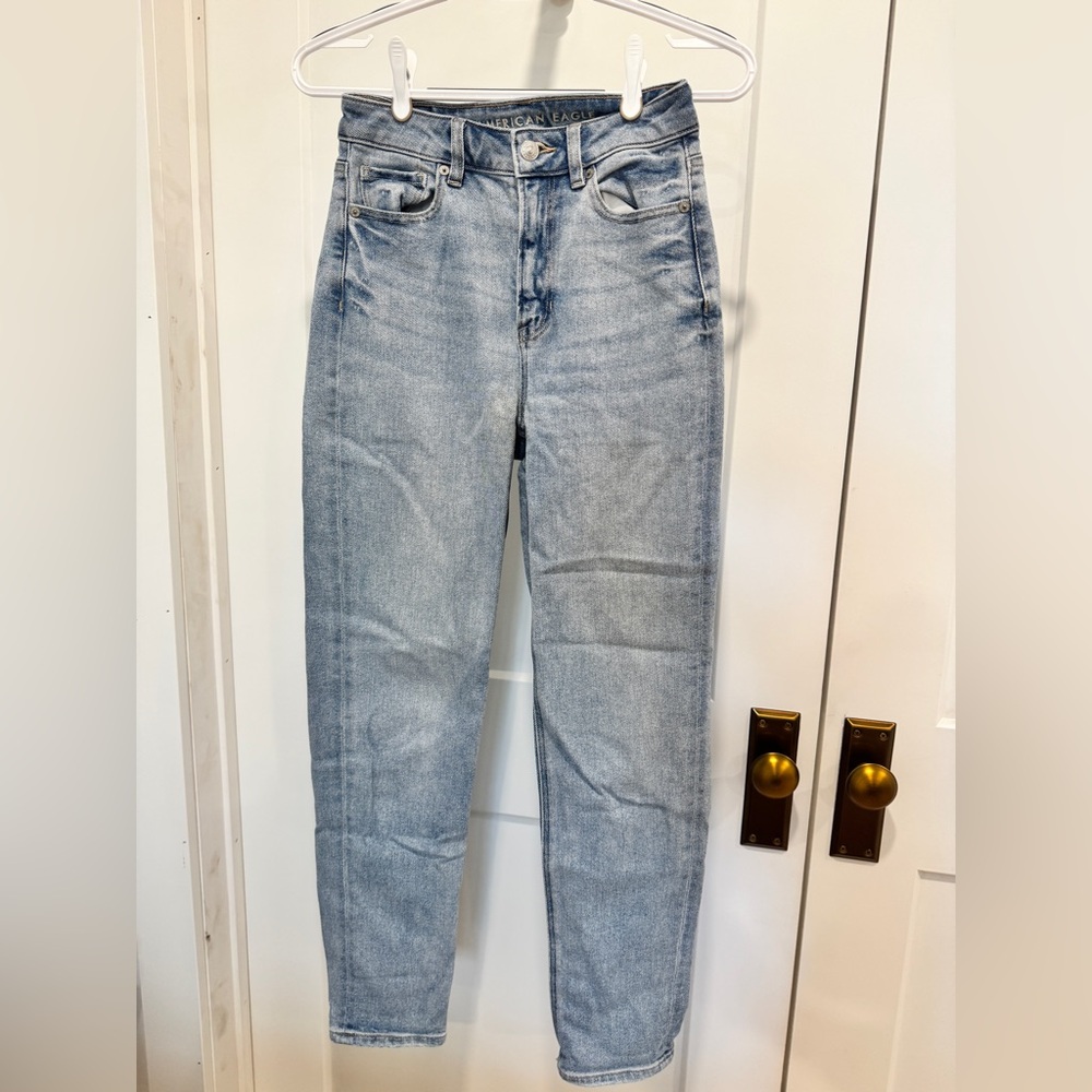 American Eagle Outfitters Light Blue Straight Leg Jeans